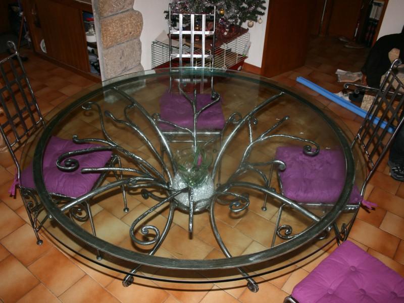 Table chaise création artisanal ferronnerie verre Nice 06 paca Alpes-Maritimes metal