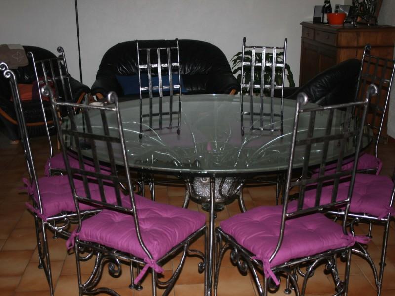 Table chaise Nice 06 paca Alpes-Maritimes ferronnerie verre metal création artisanal