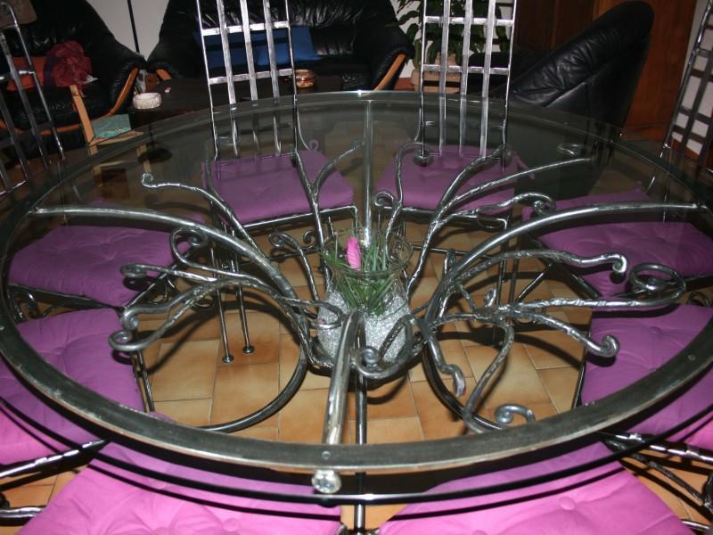 Nice création artisanal Alpes-Maritimes metal verre paca 06 ferronnerie Table chaise